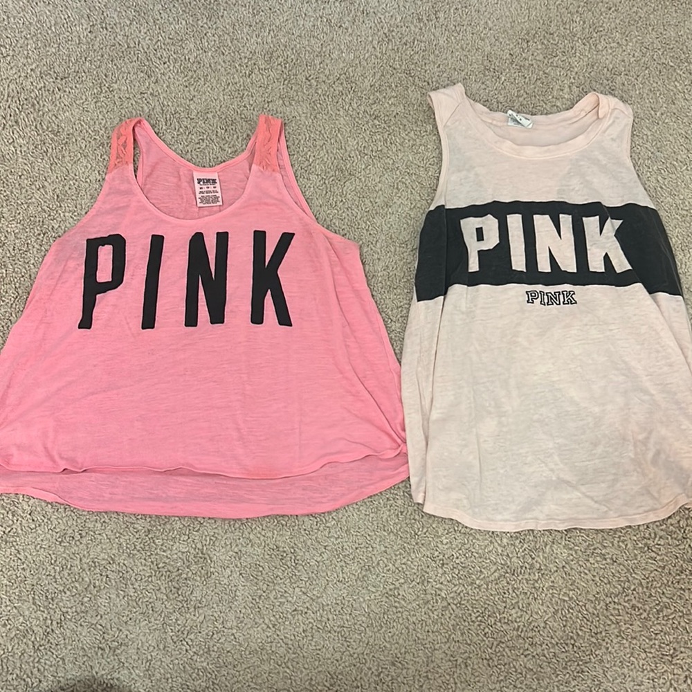 PINK - Set of 2 - Branded Tank Tops